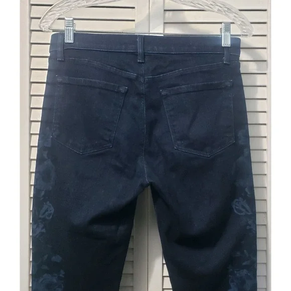 J. Brand Mi-Rise Super Skinny Jeans Women's Size 28 Indigo Blossom Stretch Denim - Picture 6 of 12